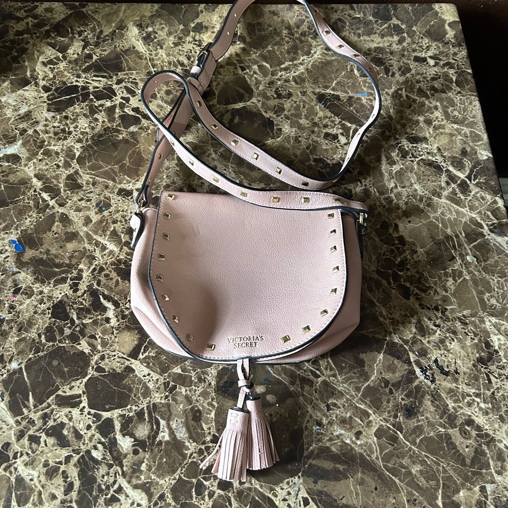 Victoria's Secret Blush Crossbody Bag with Stud Accents